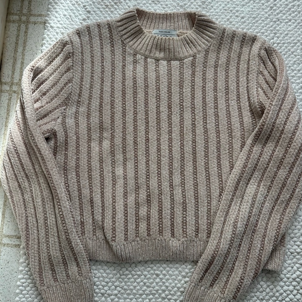 & Other Stories Beige Striped Sweater